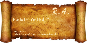 Rudolf Anikó névjegykártya
