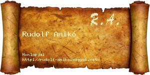 Rudolf Anikó névjegykártya