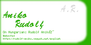 aniko rudolf business card